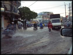 Saigon aprs 1 heure de pluie